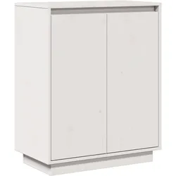 vidaXL Sideboard Weiß 60x34x75 cm Massivholz Kiefer