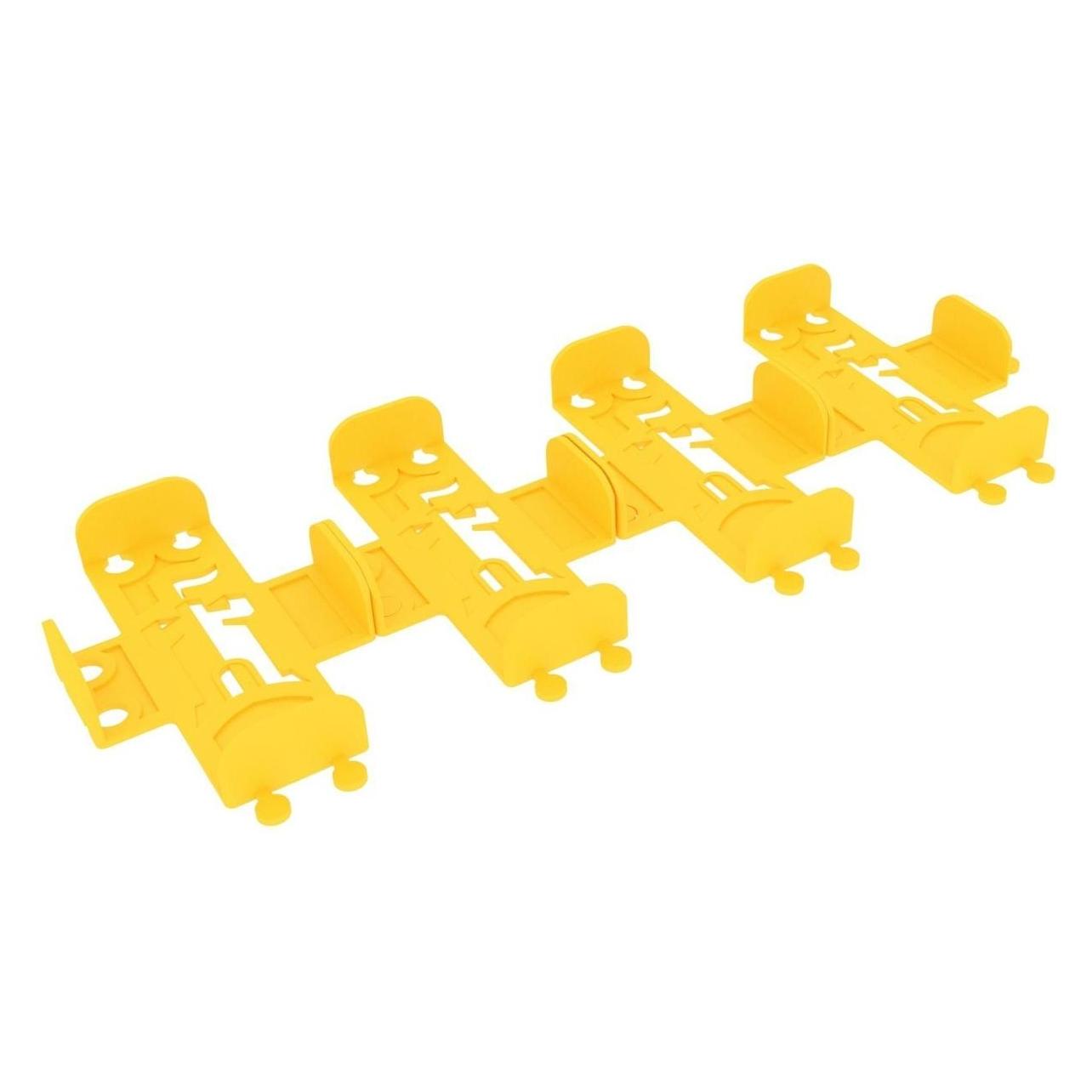 Feldherr 4er Set Kartendeckhalter gelb für Dominion mit Sleeves (Kunststoff) (432894)