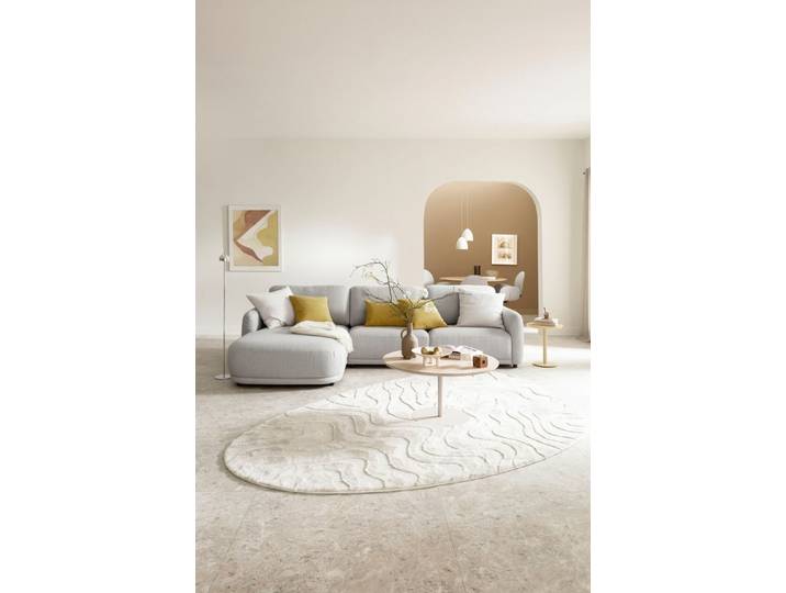 SCHÖNER WOHNEN-Kollektion Ecksofa Wonder, organisches Design, Breite 318cm, schmale Armlehnen, L-Form, Sanfte Kurven, Kammerkissen-Komfort & maximale Entspannung