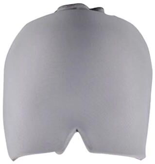 Inspired Living Migraine Relief Ice Cap Cold Compression Head Wrap For Headaches, Sinus Pressure & Stress gray