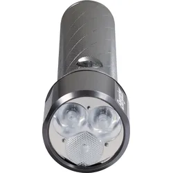 EN FOCUS 1300 - LED-Taschenlampe, 1500 lm, silber, 6x AA (Mignon)
