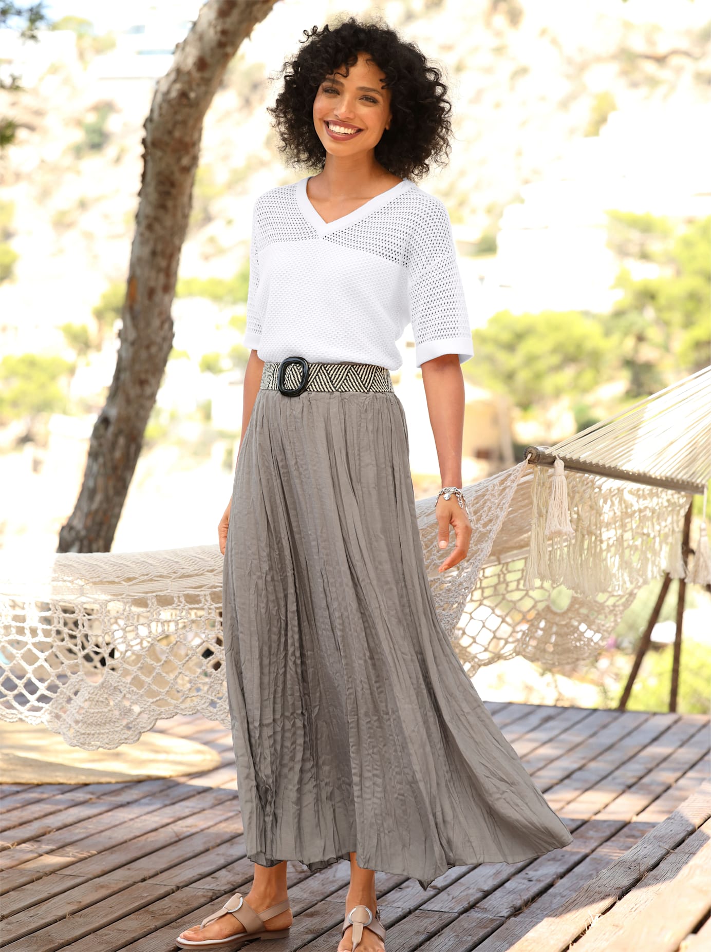 Taillengürtel HEINE, Damen, beige (schwarz, beige), Gürtel Taillengürtel schwarz, beige Einheitsgröße