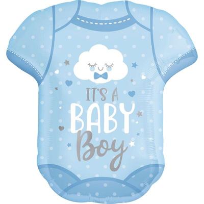 Folienballon Baby Body hellblau
