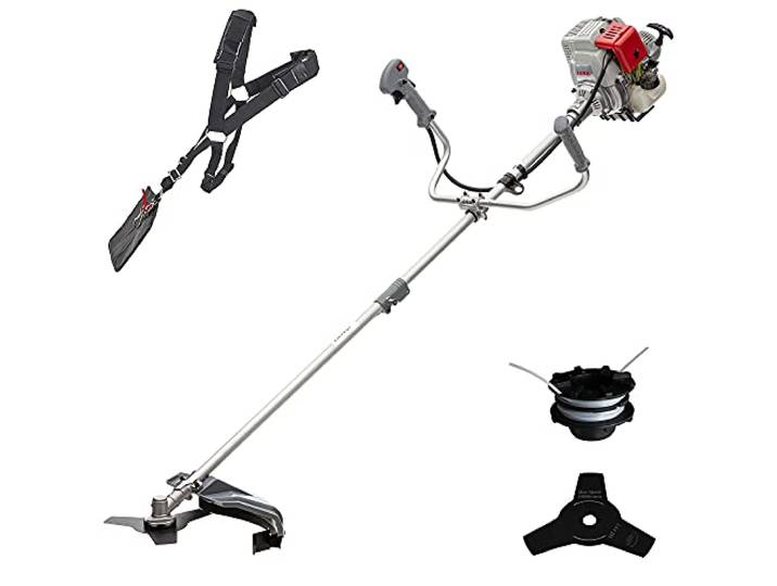 IKRA Benzin Freischneider IBF 31-4 inkl. Fadenspule, Messer & Schultergurt 31cm³, 0,7kW, Grasverwicklungsschutz, leistungsstarker 4-Takt-Benzinmotor, Leichtstartsystem, werkzeugloser Luftfilterwechsel