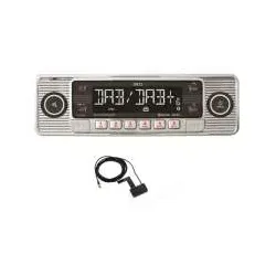Dietz RETRO300DAB-BT-ANT 1-DIN Dietz Retro Radio DAB+, BT, MP3, USB, RDS, sil...