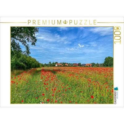 CALVENDO Puzzle Mohnblumenfeld | 1000 Teile Lege-Größe 64x48cm Foto-Puzzle für glückliche Stunden, von , Calvendo Puzzle