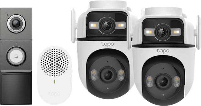 TP-Link Tapo C545D Duo Pack met D235 Smart Battery & Wired Doorbell