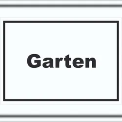 HB-Druck Garten Schild mit Text Blumen Rasen waagerecht A0 (841x1189mm)