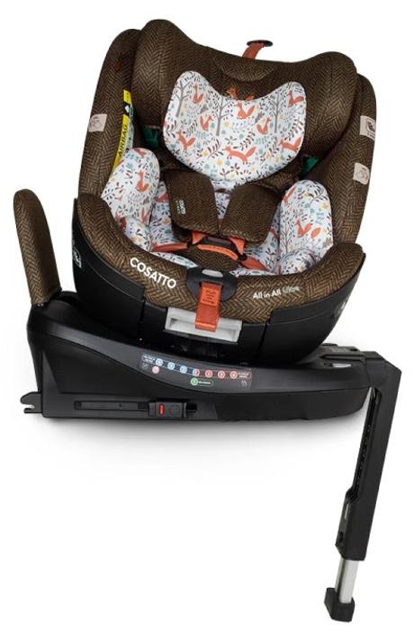 Autositz 0-36 kg - 360° drehbarer Kindersitz - Mitwachsender Sitzverhöher nach Norm R129/04