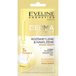 Aufhellende und feuchtigkeitsspendende Creme-Gesichtsmaske mit Serum