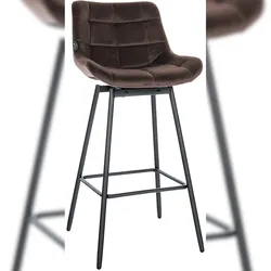 Proregal CHEFGASTRO Barhocker GOLDEN GATE Schwenkbar Samt HxBxT 105x49x56cm Braun Barstuhl