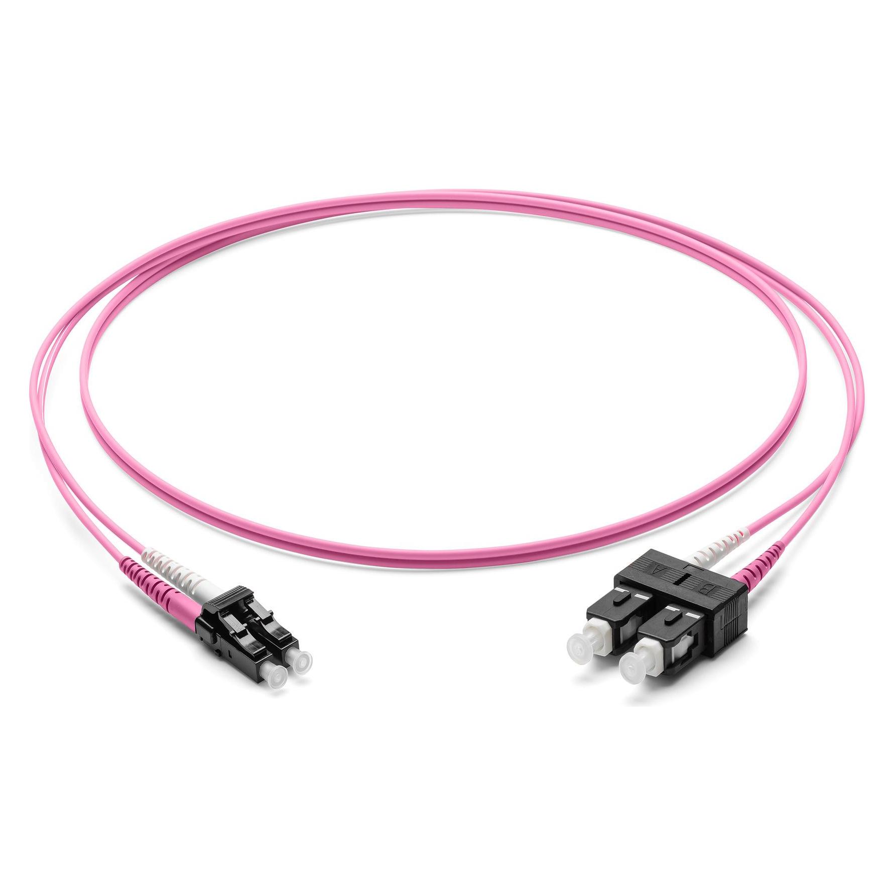 Corning Glasfaser Patchkabel 2x 2.0 mm - Multimode Duplex: LC PC Duplex auf SC PC Duplex, 5m (Violet (5 m) (F055702Q2Z20005M-VI)