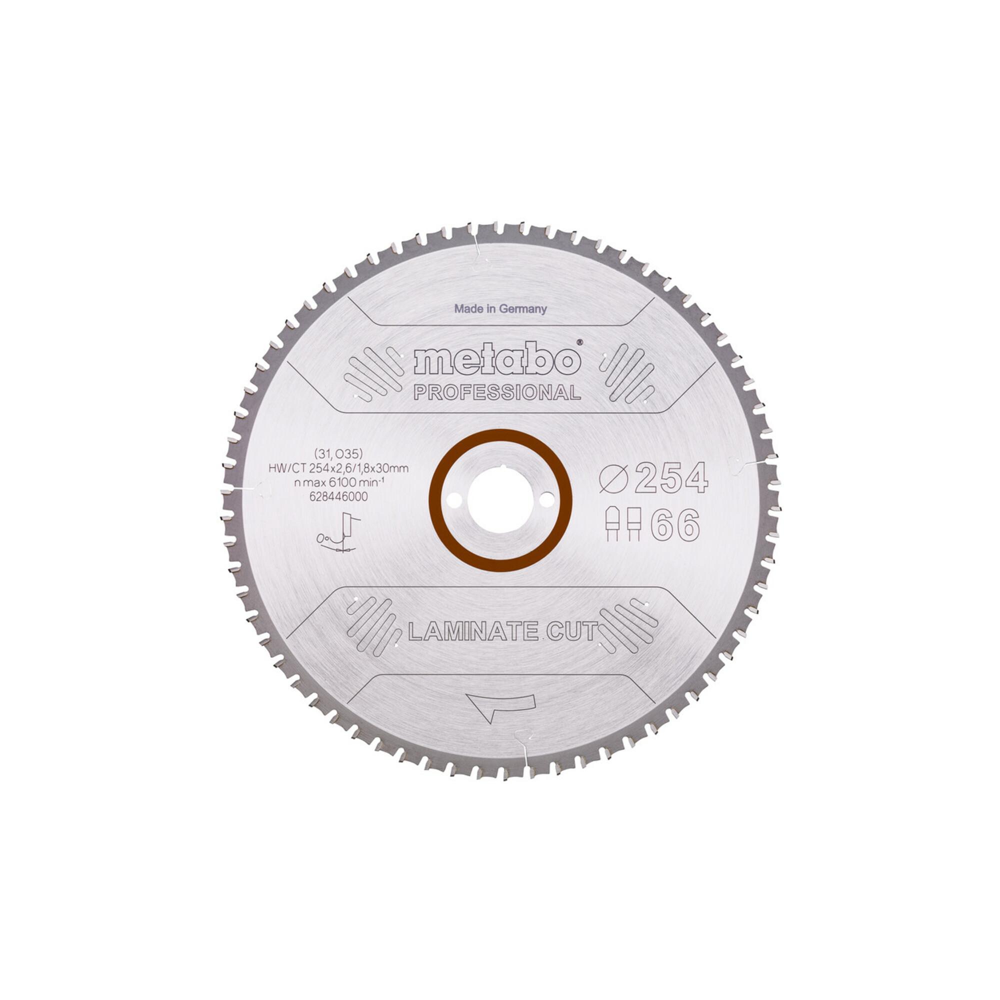 Metabo Sägeblatt "laminate cut - professional", 254x2,6/2,0x30 Z66 FZ/TZ 0° (628446000)