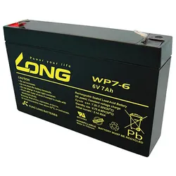 A2 Kung Long Akku WP7-6 6V 7Ah AGM Blei Vlies wartungsfrei 6Volt