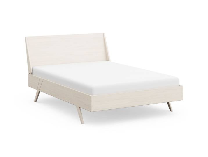 Naturwohnen Massivholzbett 140x200cm Natürlich Weiß lasiert Serie Vireo Design und Handwerk perfekt vereint mit bioola® colour veredelt