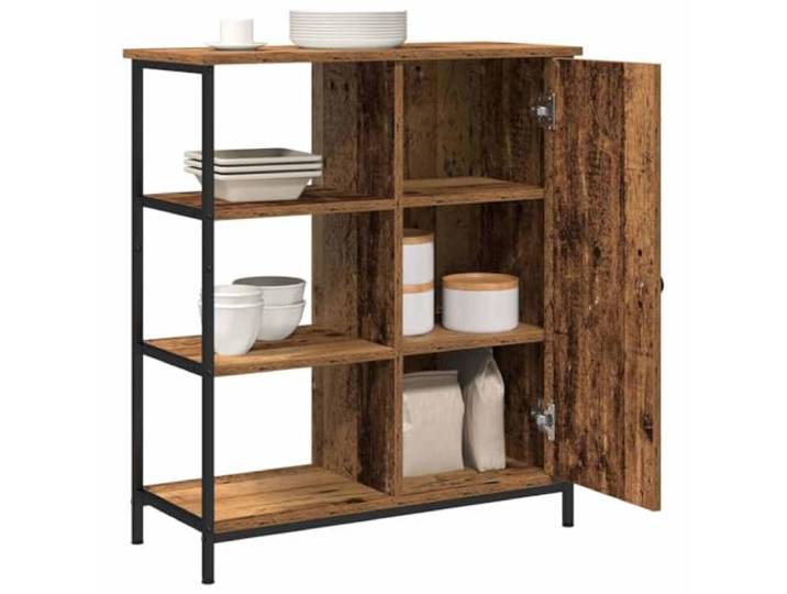 KTHLBRH Anrichte aus Holz, 70 x 30 x 80 cm, 1 Tür Technisches Holz und Metall, großer Innenraum, modernes rechteckiges Design, einfache Montage