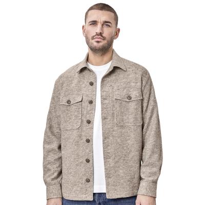 Hemdjacke VENTI "VENTI Hemdjacke uni", Herren, Gr. 48, beige, 60% Polyester, 25% Polyacryl, 15% Wolle, Jacken