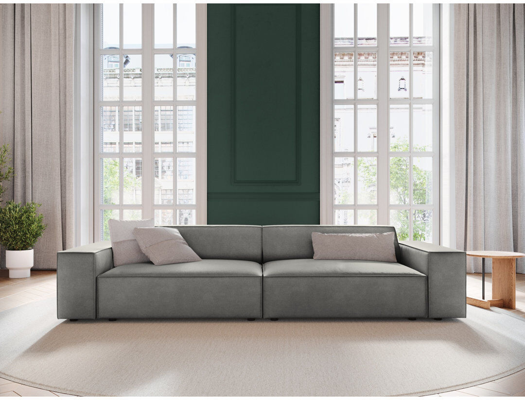 Micadoni Home Jodie 4 Seater Sofa Grey 3