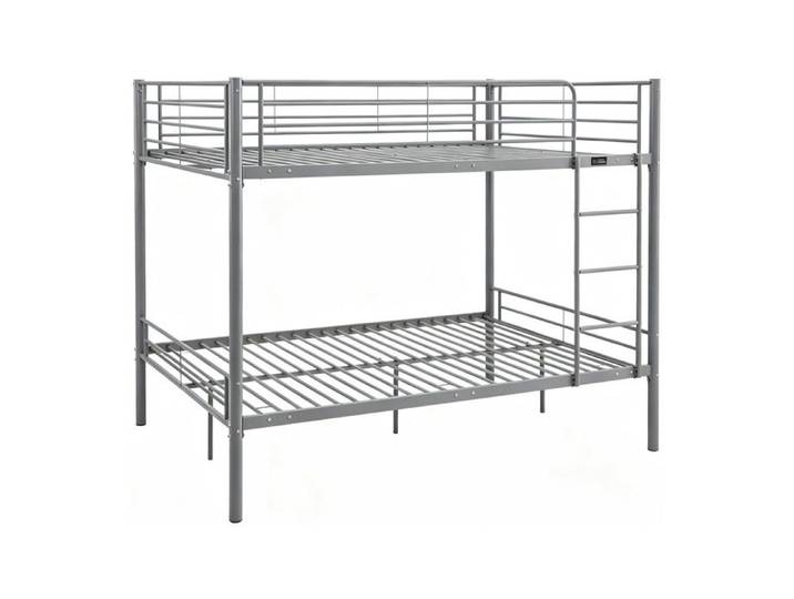 Lit double superposé avec sommier inclus  Adam  - 140 x 190 cm - Gris