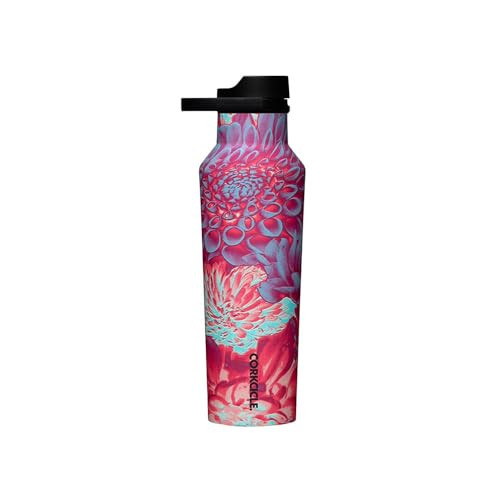Corkcicle Sport Canteen Dopamine fles met bloemenpatroon, 570 ml
