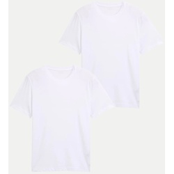 Basic T-Shirts im 2er-Pack Weiß L