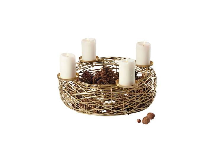 Design Adventskranz „Boschendal“ Ø 54 x 17 cm Gold Philippi