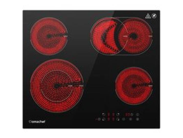 Table de Cuisson AMZCHEF Plaque Induction Vitrocéramique 6600W avec 4 Feux 9 Niveaux de Puissance Contrôle Tactile 59cm