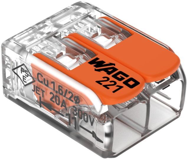 WAGO GmbH & Co. KG Compact-Verbindungsklemme 221-412 max. 4 mm²; 2 Leiter