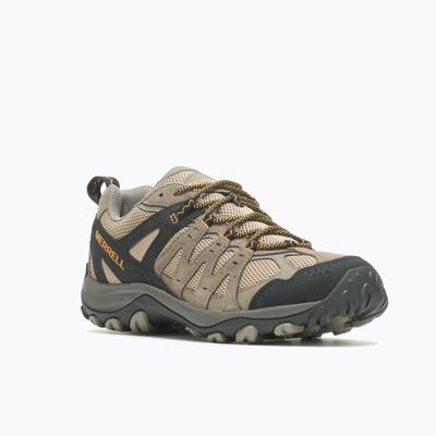 Wanderschuh MERRELL "ACCENTOR 3", Herren, Gr. 48, atmungsaktiv, beige (pecan), Leder, Textil, Schuhe Wanderschuh, atmungsaktiv