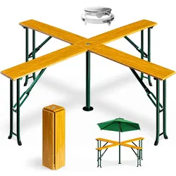 Casaria XXL Stehtisch Partytisch Quattro Klappbar Holz