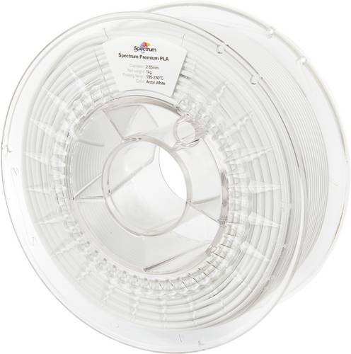 Spectrum Filaments 80122 PLA Premium Filament PLA hohe Zugfestigkeit 2.85mm 1000g arctic white, Weiß 1St.