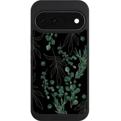 Nivocase Handyhülle für Google Pixel 11 Hülle NIVOpure Case Schwarz Blätter Natur Eukalyptus (Google Pixel 11), Smartphone Hülle, Schwarz