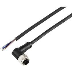 TRU COMPONENTS TC-12833084 Sensor-/Aktor-Anschlussleitung M12 Kupplung, gewinkelt 2 m Polzahl Sensoren: 5 1 St.