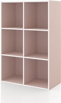 Denhour DH BASIC Modern Stackable Storage Organizer Bookcase with Doors