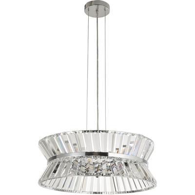 SEARCHLIGHT Hängeleuchte "Hängeleuchte Uptown, 7-flammig", silber (chrom und klar), 7, Ø 50cm H: 25cm, 1 Stk., Leuchten, Glamourös, Hängeleuchte