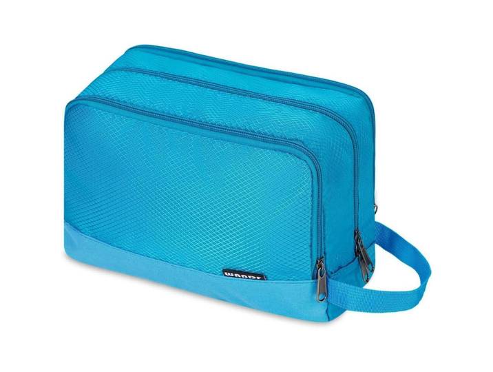 Kulturbeutel für Herren und Damen, Reise Kosmetiktasche, Türkis, 5x2x5 cm, Badaccessoires, Kosmetikdosen