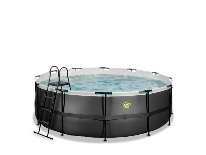 Exit Toys Pool-Set, Schwarz, Kunststoff, Lederoptik, 122 cm, Freizeit & Co, Pools & Wasserspaß, Pools, Aufstellpools