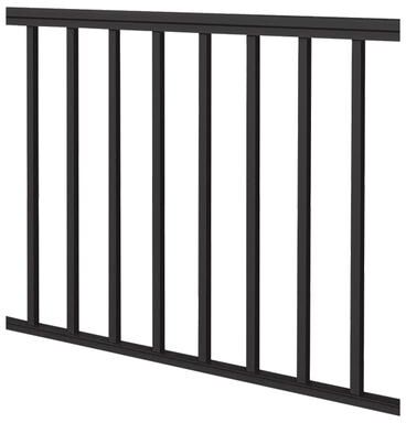 Superior Aluminum Railing Superior Aluminum Series 9P Railing Kit 36 Inch H - 4 Foot L - Level - Black