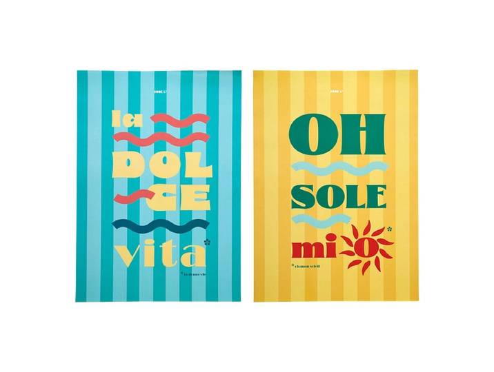 Poster DOLCE VITA 1 Stück papier mehrfarbig 22x17x3.8cm