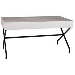 TISCH aus Metall und Holz, 160x80cm
