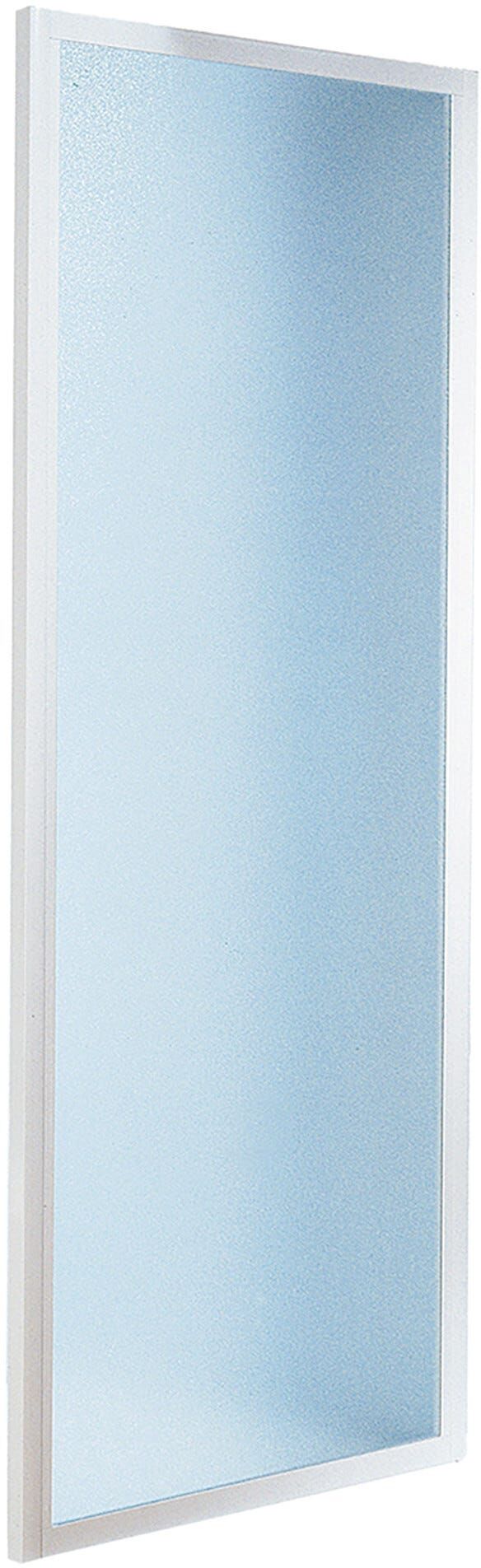 Tecnomat LATO FISSO GRANCAYM (77-81) H185cm VETRO TEMPERATO STAMPATO 3mm PROFILI BIANCHI
