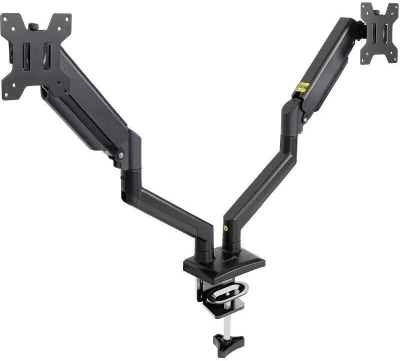 Tooq Soporte De Mesa Para 2 Monitores Db1434tnr-B Brazo Doble Con Pistón De Gas 13 A 34 Pulgadas Talla Única Unisex