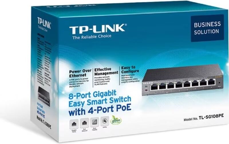 Tp-Link Tl-Sg108pe Switch Gigabit 8 Puertos 4 Poe Talla Única Unisex