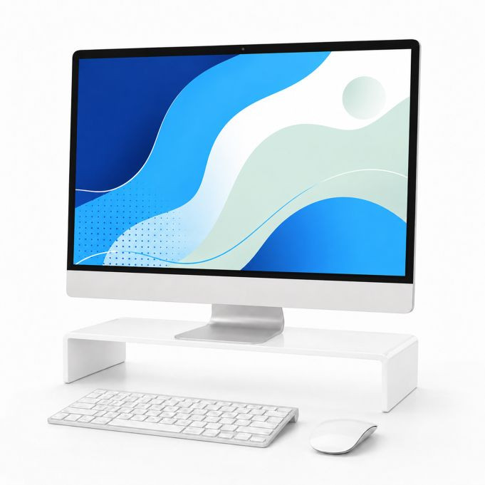 Relaxdays Monitorstand van acryl
