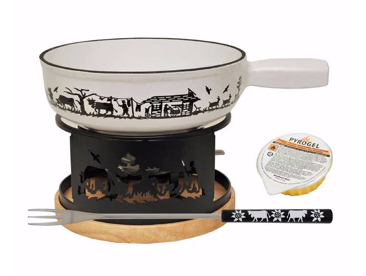 Heidi Cheese Line Alp Set weiss Fondueset – Fondue Set