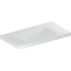 Wandwaschtisch mit Ablagefläche „iCon Light“, mittig, Ablagefläche links und rechts, rechteckig 90 × 48 cm