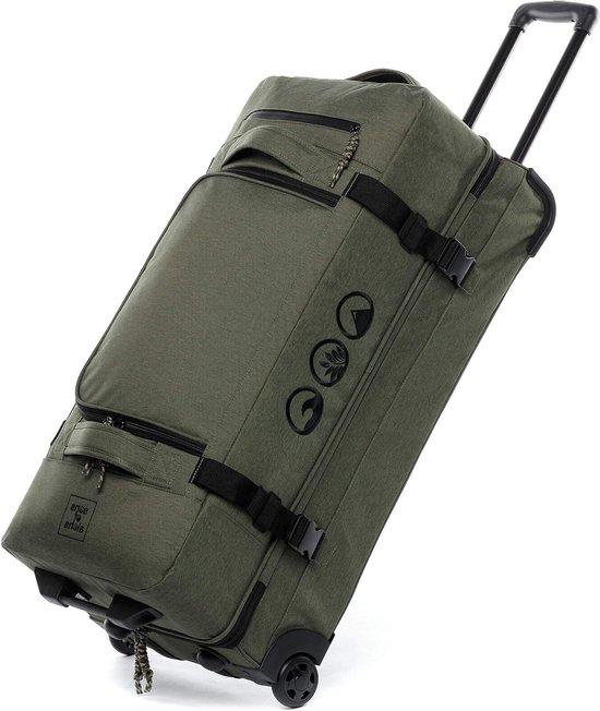 Großer Reisekoffer - Weekender-Trolley - Reiseorganizer - Mit 2 Rädern - 80 cm - Schwarz