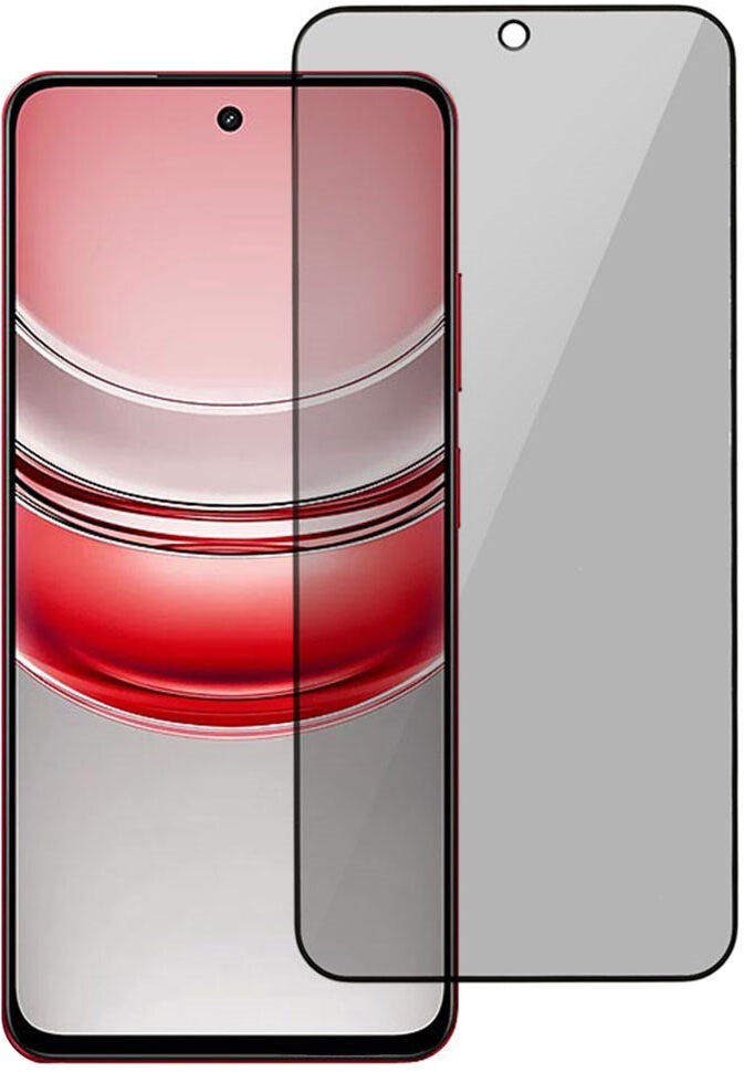 INCOVER Realme 14X (5G) - Full Fit Hærdet Skærmbeskyttelsesglas - Privacy Funktion - Gennemsigtig
