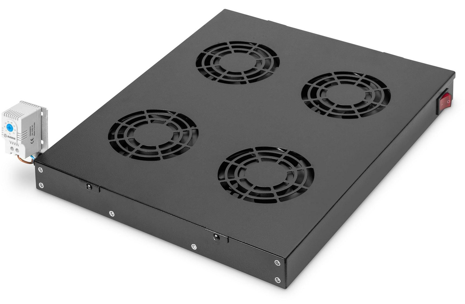 DIGITUS 19 inch ventilatie-unit met 4 ventilatoren van 120 mm, 1 HE