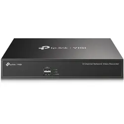 TP-Link VIGI NVR1008H 8 Kanal Netzwerk Video Recorder, 1x bis zu 10TB SATA HDD intern montierbar, Rack-fähig